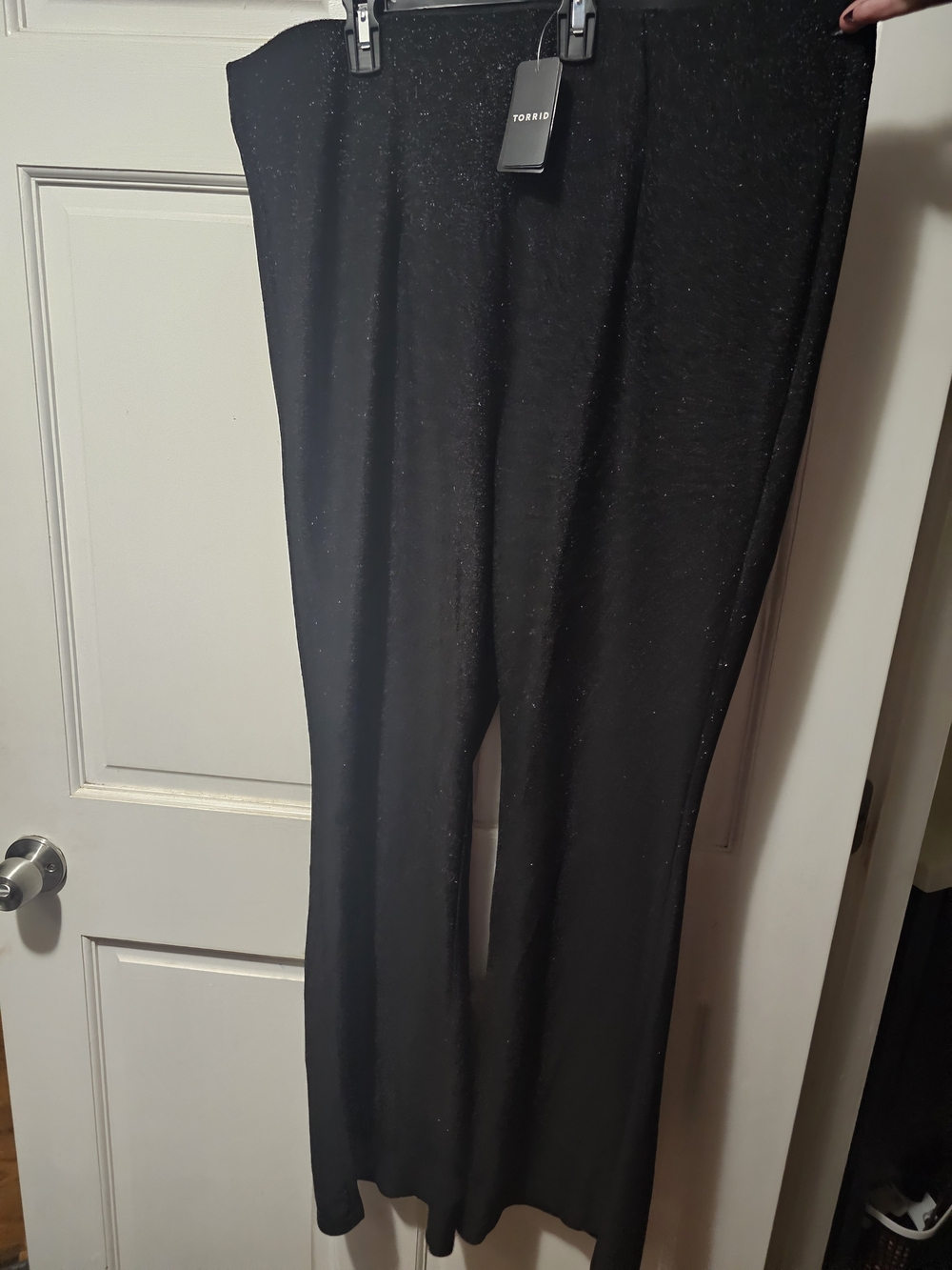 torrid Black Sparkle Wide-Leg Pull-On Pants